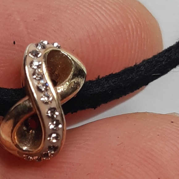 Rose Gold Plated Sterling Silver Charm Necklace - Picture 8 of 8